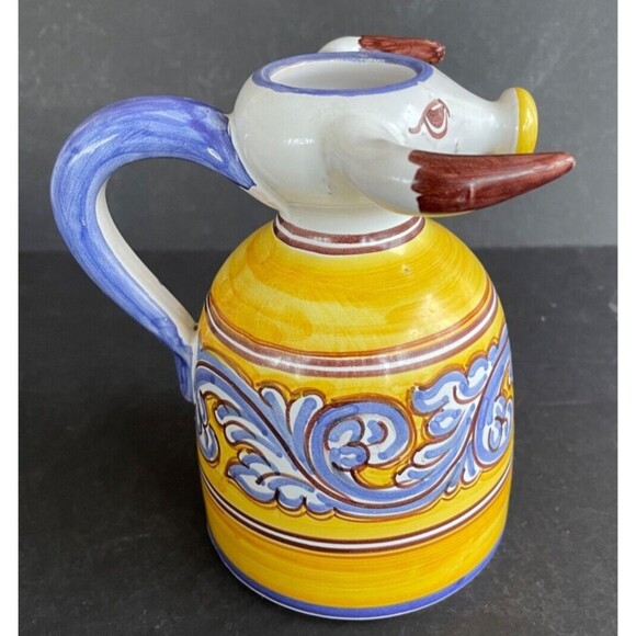 Spanish Bull Milk Pitcher Creamer Picasso Style Art Pottery Signed Espana Unique - Picture 6 of 11